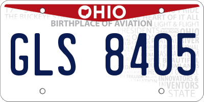 OH license plate GLS8405