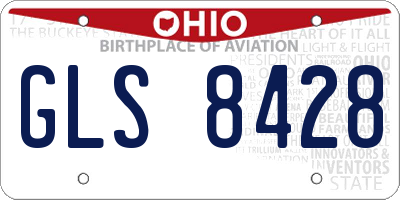 OH license plate GLS8428