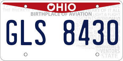 OH license plate GLS8430