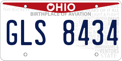 OH license plate GLS8434