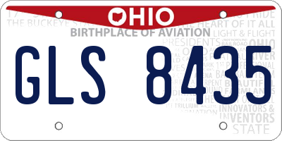 OH license plate GLS8435