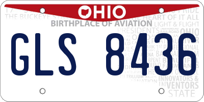 OH license plate GLS8436