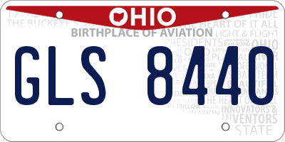 OH license plate GLS8440