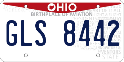 OH license plate GLS8442