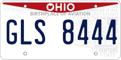 OH license plate GLS8444