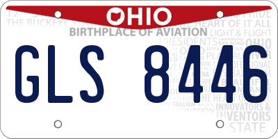 OH license plate GLS8446