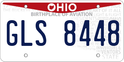OH license plate GLS8448
