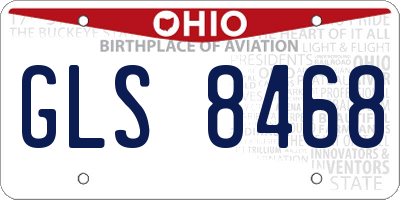 OH license plate GLS8468