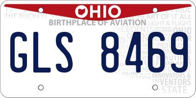 OH license plate GLS8469