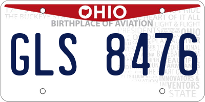 OH license plate GLS8476