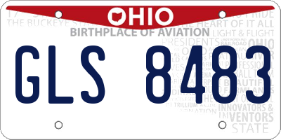 OH license plate GLS8483