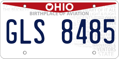 OH license plate GLS8485