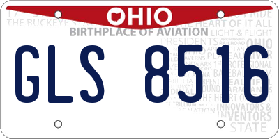 OH license plate GLS8516