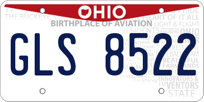 OH license plate GLS8522