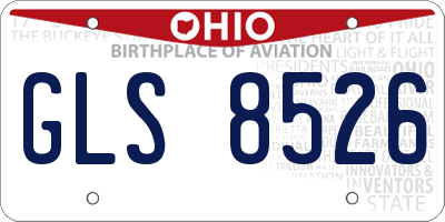 OH license plate GLS8526
