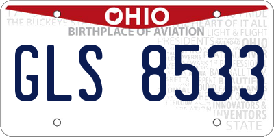 OH license plate GLS8533