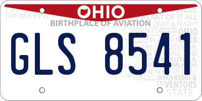 OH license plate GLS8541