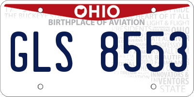 OH license plate GLS8553