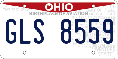 OH license plate GLS8559