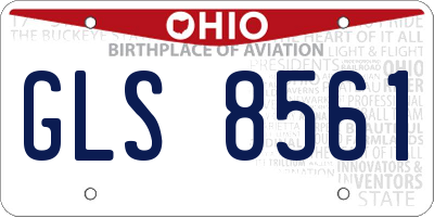 OH license plate GLS8561