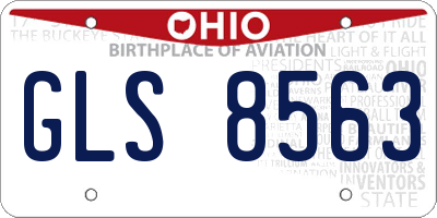 OH license plate GLS8563