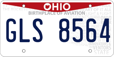 OH license plate GLS8564