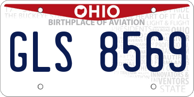 OH license plate GLS8569