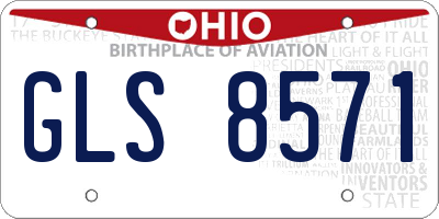 OH license plate GLS8571