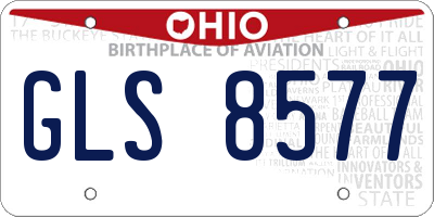 OH license plate GLS8577