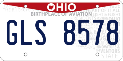 OH license plate GLS8578