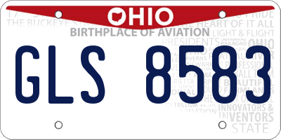 OH license plate GLS8583