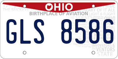 OH license plate GLS8586
