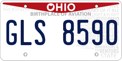 OH license plate GLS8590