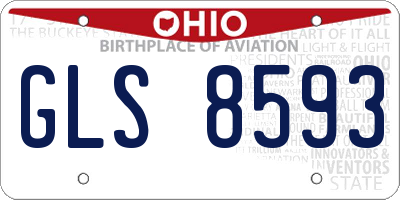 OH license plate GLS8593