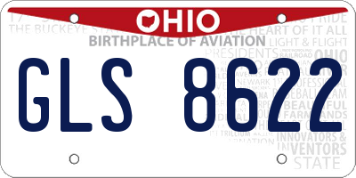 OH license plate GLS8622