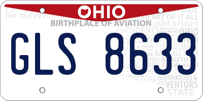 OH license plate GLS8633