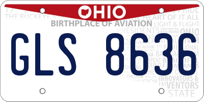 OH license plate GLS8636