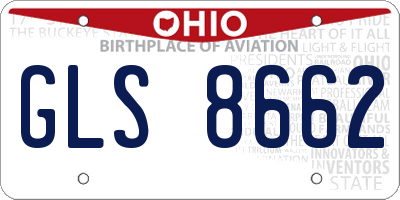 OH license plate GLS8662