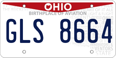 OH license plate GLS8664