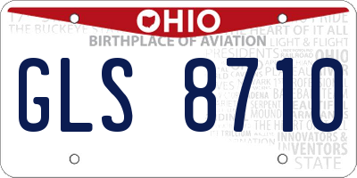 OH license plate GLS8710