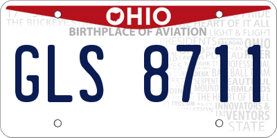 OH license plate GLS8711