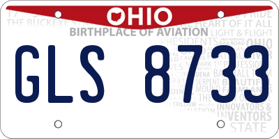 OH license plate GLS8733
