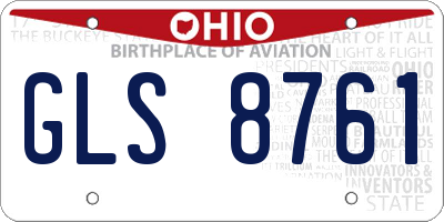 OH license plate GLS8761