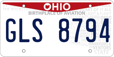 OH license plate GLS8794