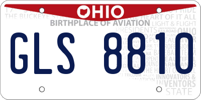 OH license plate GLS8810