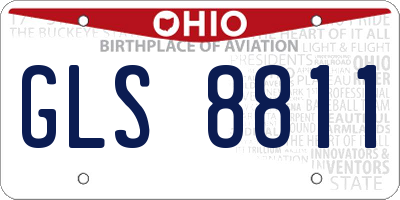 OH license plate GLS8811
