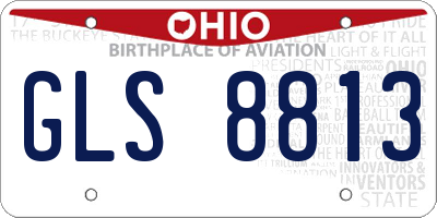 OH license plate GLS8813