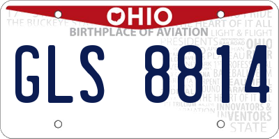 OH license plate GLS8814