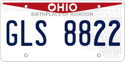 OH license plate GLS8822