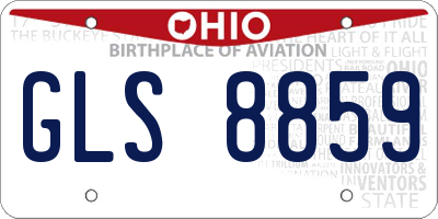 OH license plate GLS8859